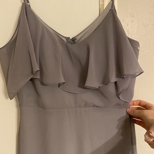 Grey bridesmaid dress. Flowy and very comfortable size medium.